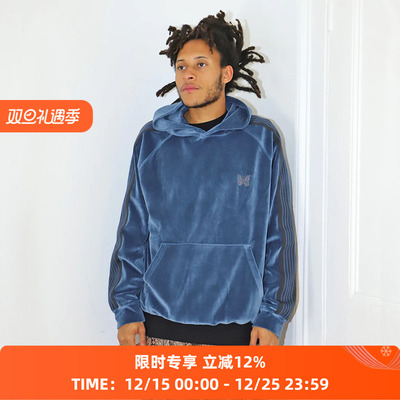 Needles蝴蝶刺绣复古连帽卫衣