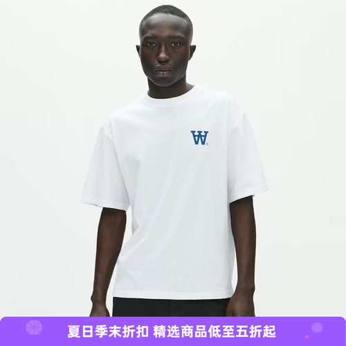 Wood Wood Liam tee fence 印花LOGO圆领短袖T恤