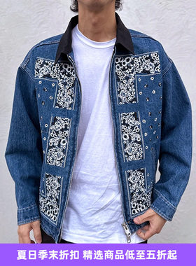 NOMA TEXTILE Bandana Embroidery Denim 腰果花刺绣牛仔夹克外套