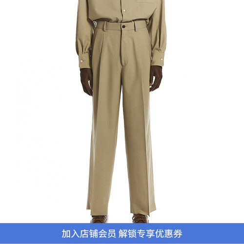 Markaware DOUBLE PLEATED TROUSERS 80支高级夏季羊毛宽松锥形裤