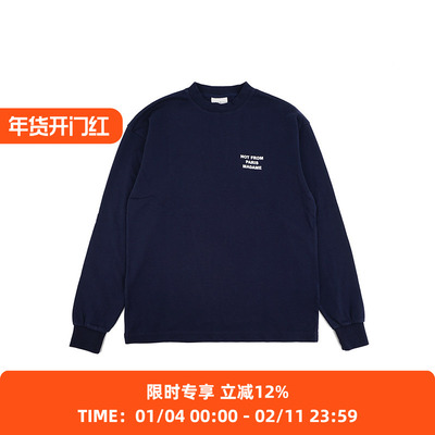 Drole De Monsieur Le T-shirt Slogan ML 经典标语圆领长袖T恤