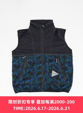 and wander printed wind vest 艺术家合作系列超轻量机能性马甲