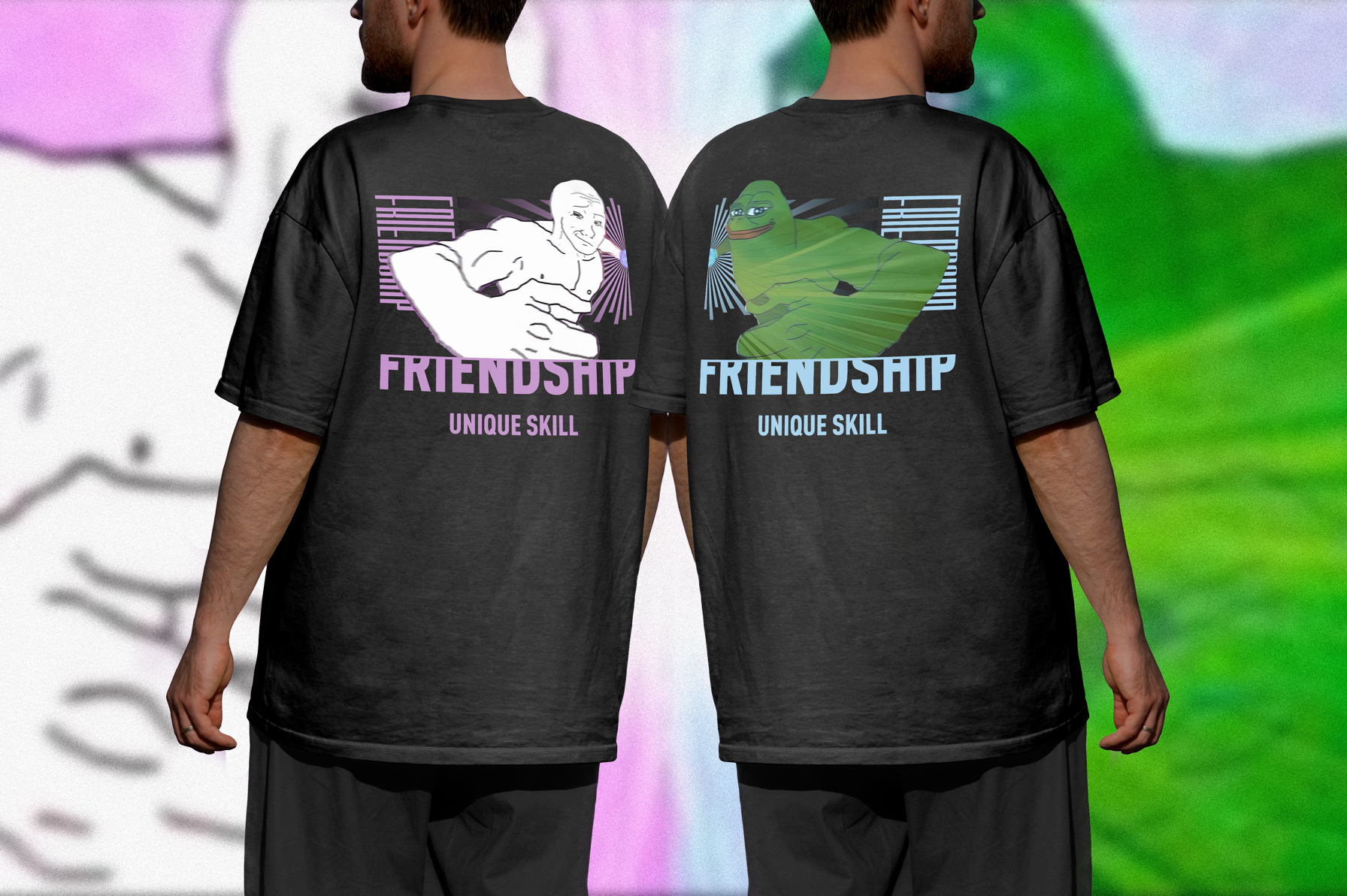 seal原创 热血组合技 羁绊三件套 320g重磅纯棉五分袖T恤