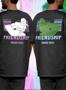 seal原创 热血组合技 羁绊三件套 320g重磅纯棉五分袖T恤