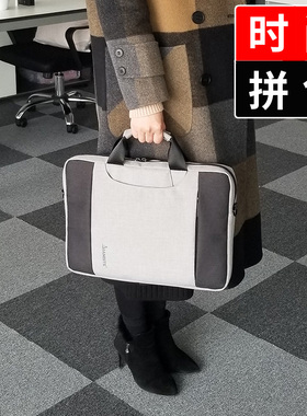 适用于联想小新pro14苹果macbookpro小米华为matebook14笔记本电脑包手提女男士14寸13英寸设计感黑色休闲15