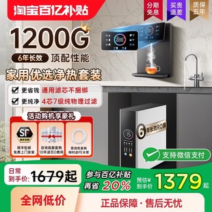 泌园京泽净水器家用直饮加热一体壁挂式管线机ro反渗透新款直饮机