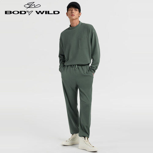 BODY WILD基础家居缩口长裤ZBN42UK1A