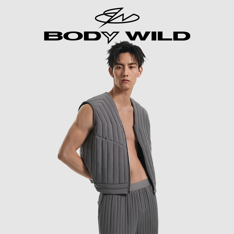 【保暖马甲】BODY WILD爱慕集团潮暖棉拉链马甲男款冬季ZBN41MU2A