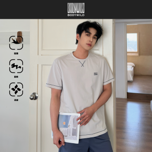 BODY 轻冰乐男士 短裤 短袖 WILD 松弛感可外穿凉感家居服睡衣套装