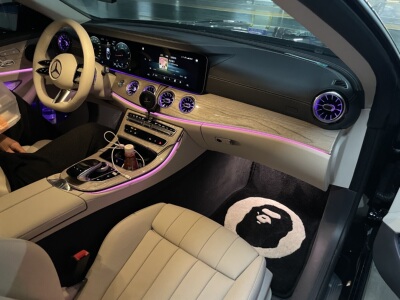 22款奔驰glcl GLAcla c180l G63a200l e300lC63专用潮牌地毯脚垫