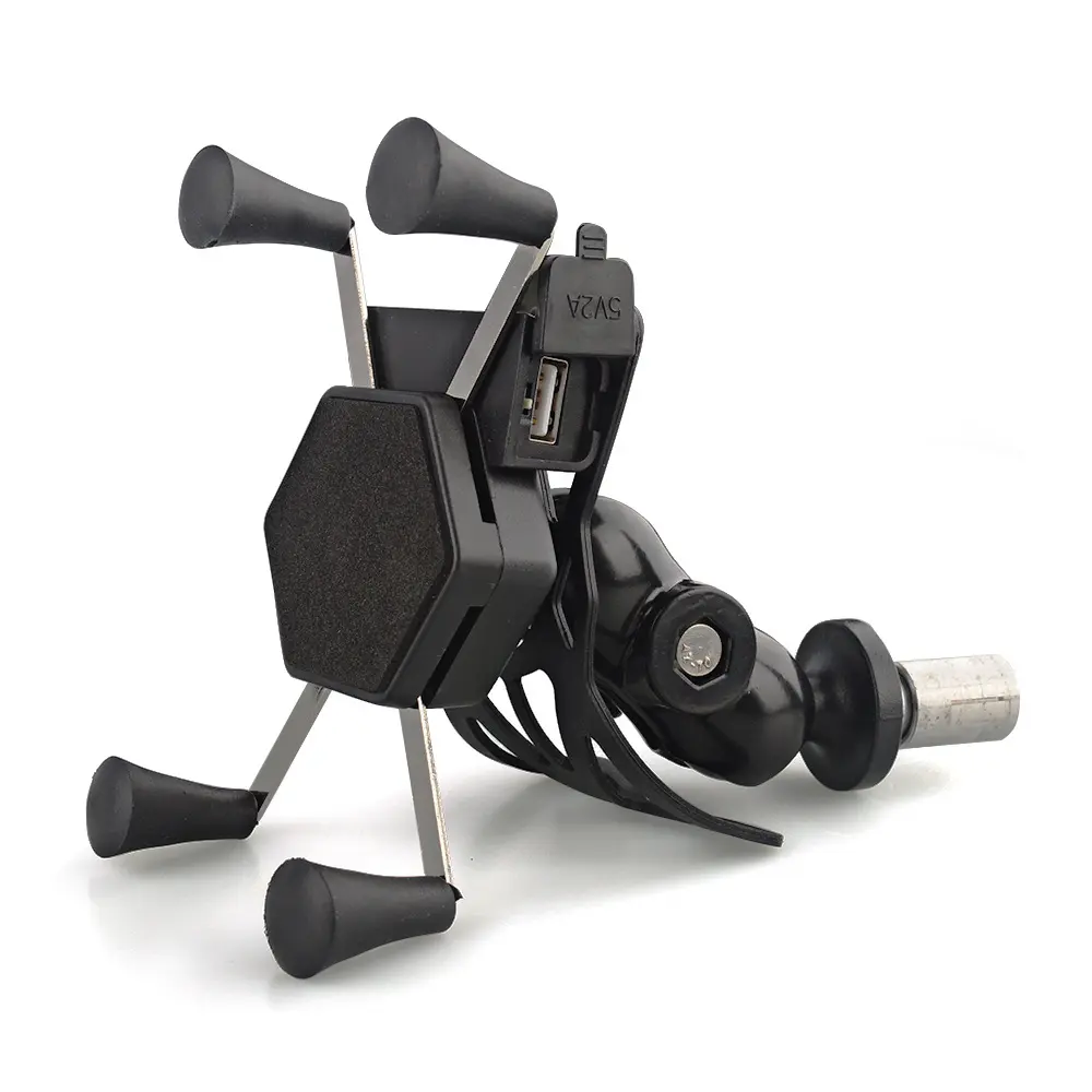 摩托车手机导航支架踏板电动车骑行外卖固定架防震摩旅车载充电器