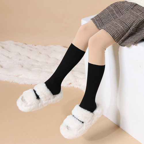 女童连裤袜拼接肤色光腿假两件