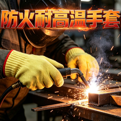 500度工业耐高温隔热防火线手套双层防烫阻燃电焊芳纶防切割手套