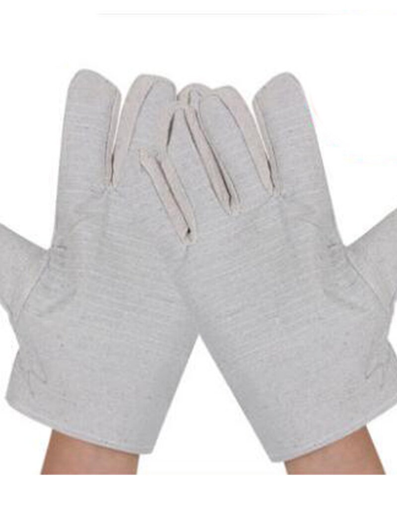 双层全衬24道线帆布手套机械电焊工耐磨加厚工作劳保防护用品厂家