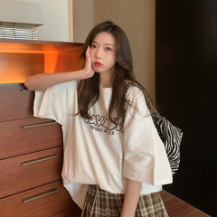 實價實拍~新款百搭設計感字母印花T恤 四色入