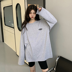 Real price real shot ~ NEW Loose Korean versatile BF round neck long sleeve T-shirt in nine colors