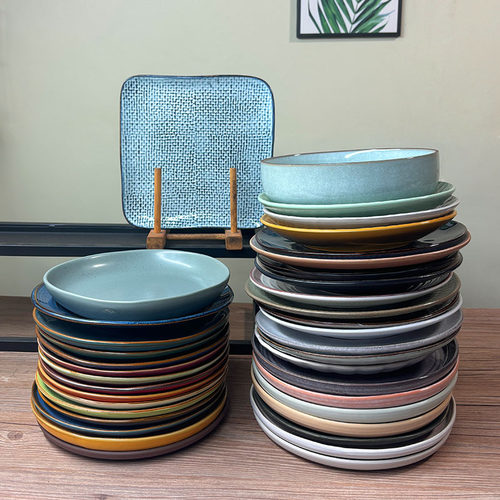 陶瓷餐具菜盘个性圆形陶瓷8寸