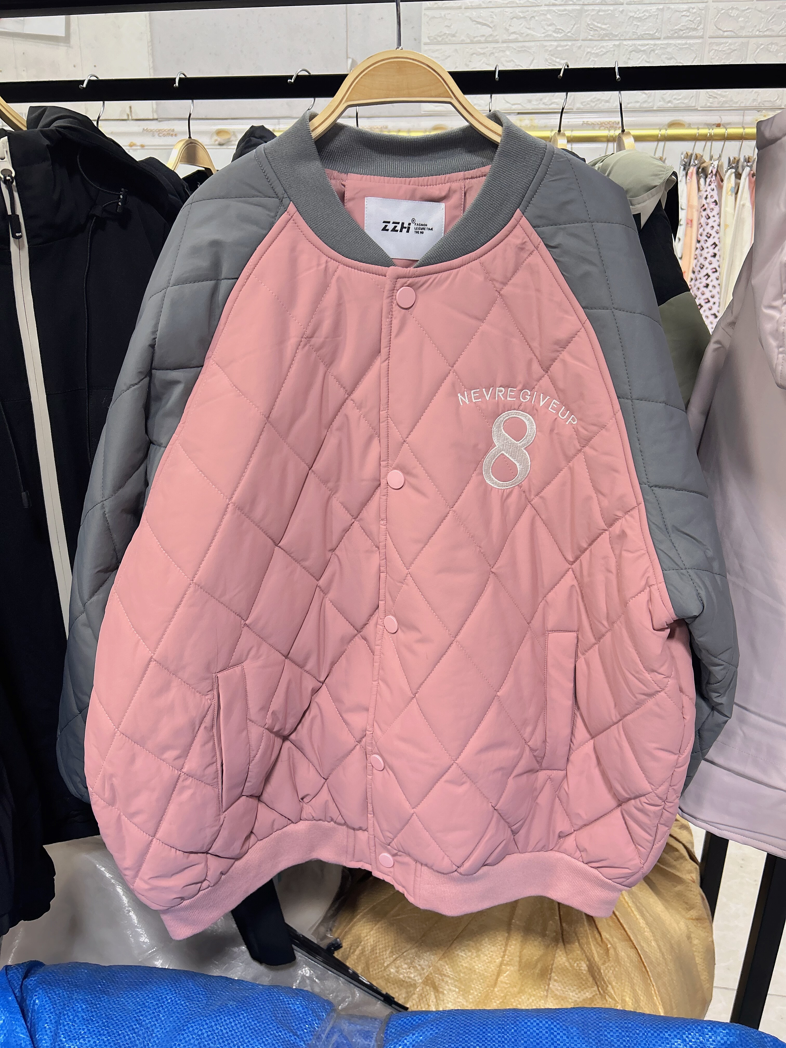 2025壮壮虎女童拼色棒球服二棉休闲外套潮150码