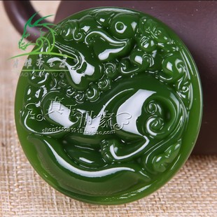 和田色玉青玉貔貅护身腰带扣男款平安皮带扣腰带扣男女腰佩挂件