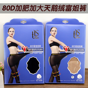 打底褲 蒂娜絲80D天鵝絨加大碼 秋季 加檔加肥胖MM連褲 富姐褲 襪絲襪