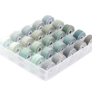 豆沙绿卡其色系小卷缝纫线 25色针线盒 手工拼布艺DIY手缝线00305