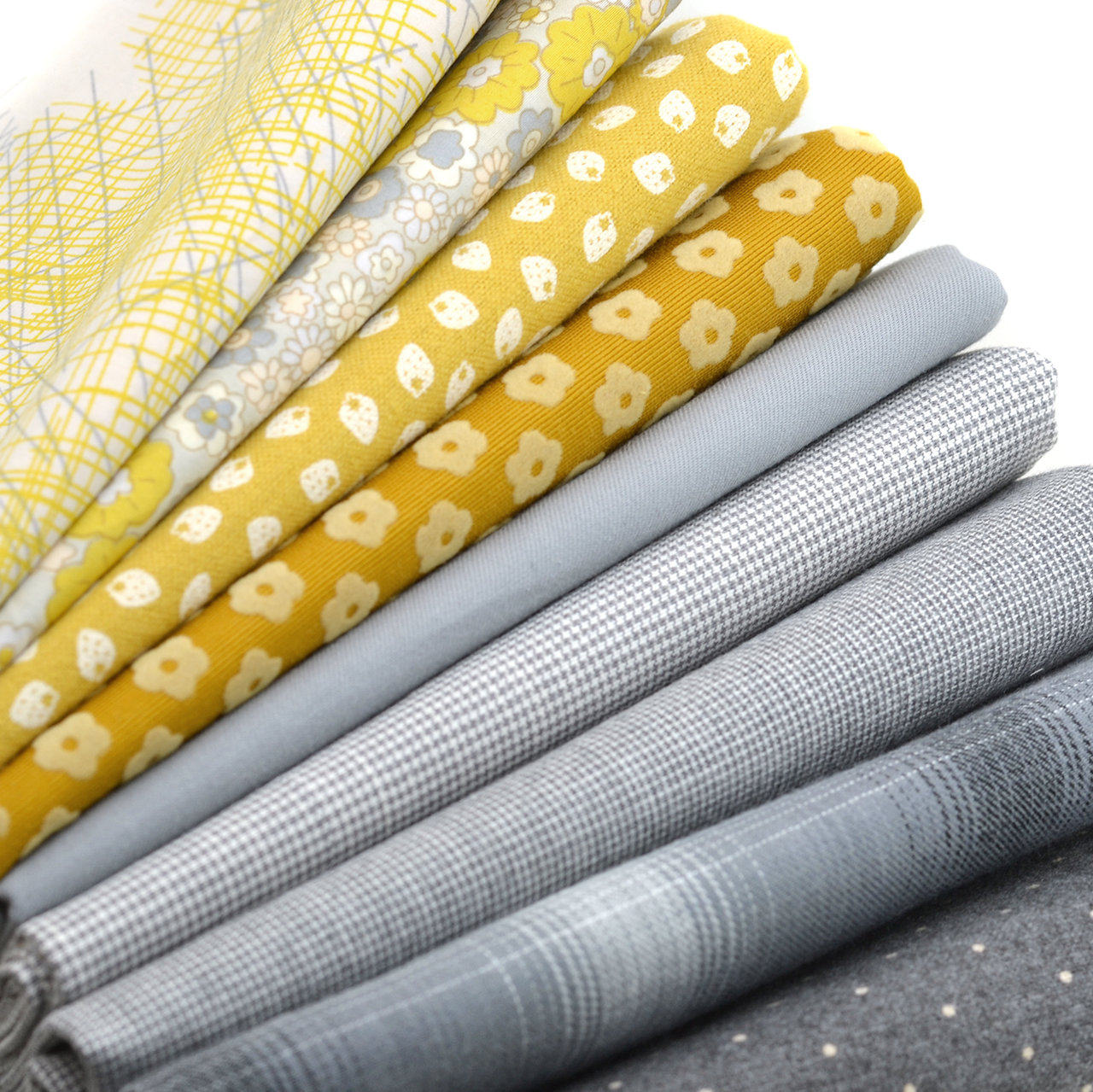 灰黄色系小花格子样布料 娃衣手工DIY面料 缩微模型拍照背景布