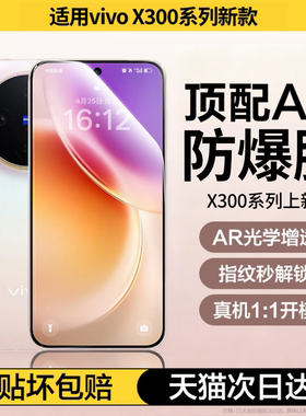 适用vivox300钢化膜X300Pro手机膜X300全屏覆盖x200s新款promini防窥x100高清vivo防摔保护贴膜300超声波解锁