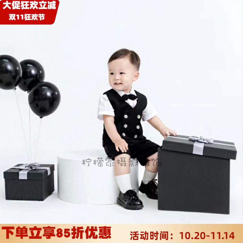 周岁儿童西装套装男童马甲礼服帅气小主持人演出服男孩婚礼花童夏