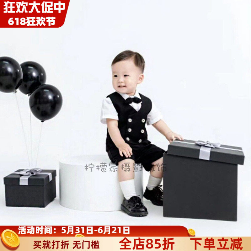 周岁儿童西装套装男童马甲礼服帅气小主持人演出服男孩婚礼花童夏