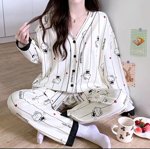 月子服纯67月份棉孕妇睡衣春夏薄款产后怀孕期产妇哺乳家居服套装