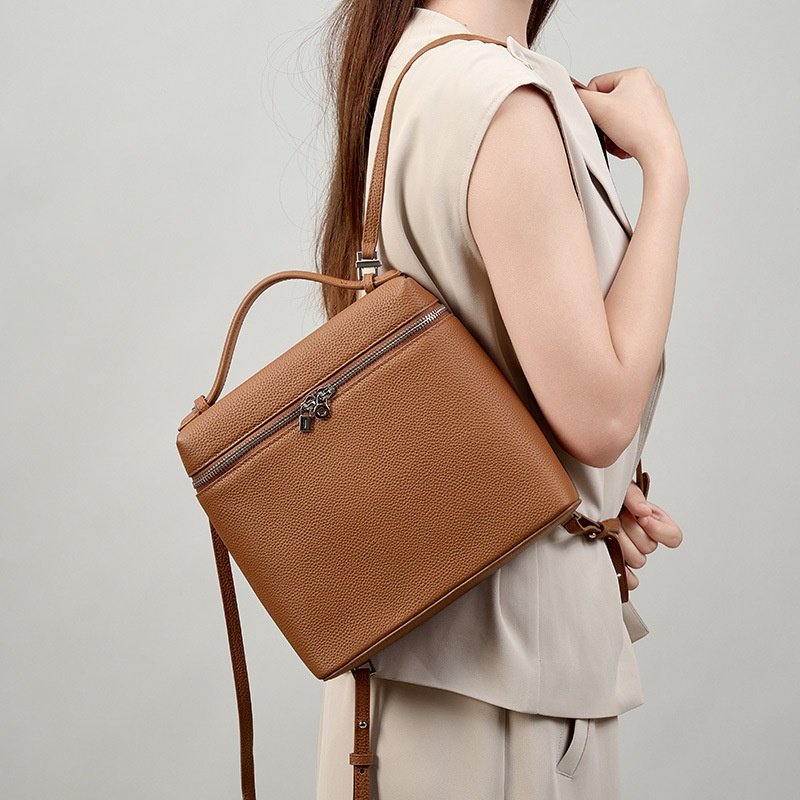 秋冬高品质LP真皮双肩包2025新款通勤单肩背包头层牛皮凯利手提