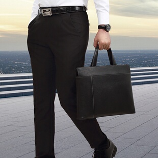 公文包头层牛皮电脑包休闲 真皮男包大容量简约男式 2026新款 新款