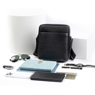 斜挎包休闲防泼水 真皮男包大容量头层牛皮男式 2026新款 潮流时尚