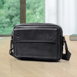 真皮男式 2026新款 单肩包时尚 男士 男包头层牛皮休闲潮流轻便 新款