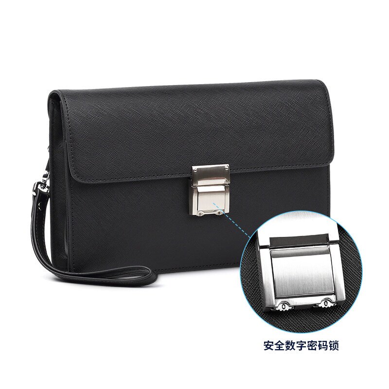 2026新款男式手包男真皮密码锁感手拿包男款商务大容量男士手抓