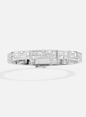 【保真】明星同款A P冰雕迷宫系列手链银白首饰中性风情人节礼物