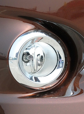 适用丰田RAV4荣放09101112年款雾灯装饰框罩盖板外壳电镀铬亮圈