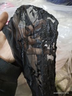 杂宽黑色网纱刺绣花边 服装服饰辅料裙装娃衣芭比裙边称斤一斤