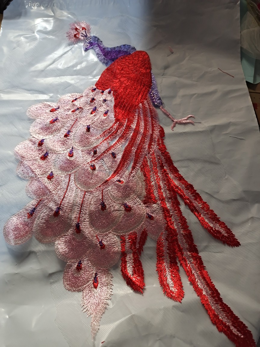 重工大号裙装婚纱服饰一个布贴