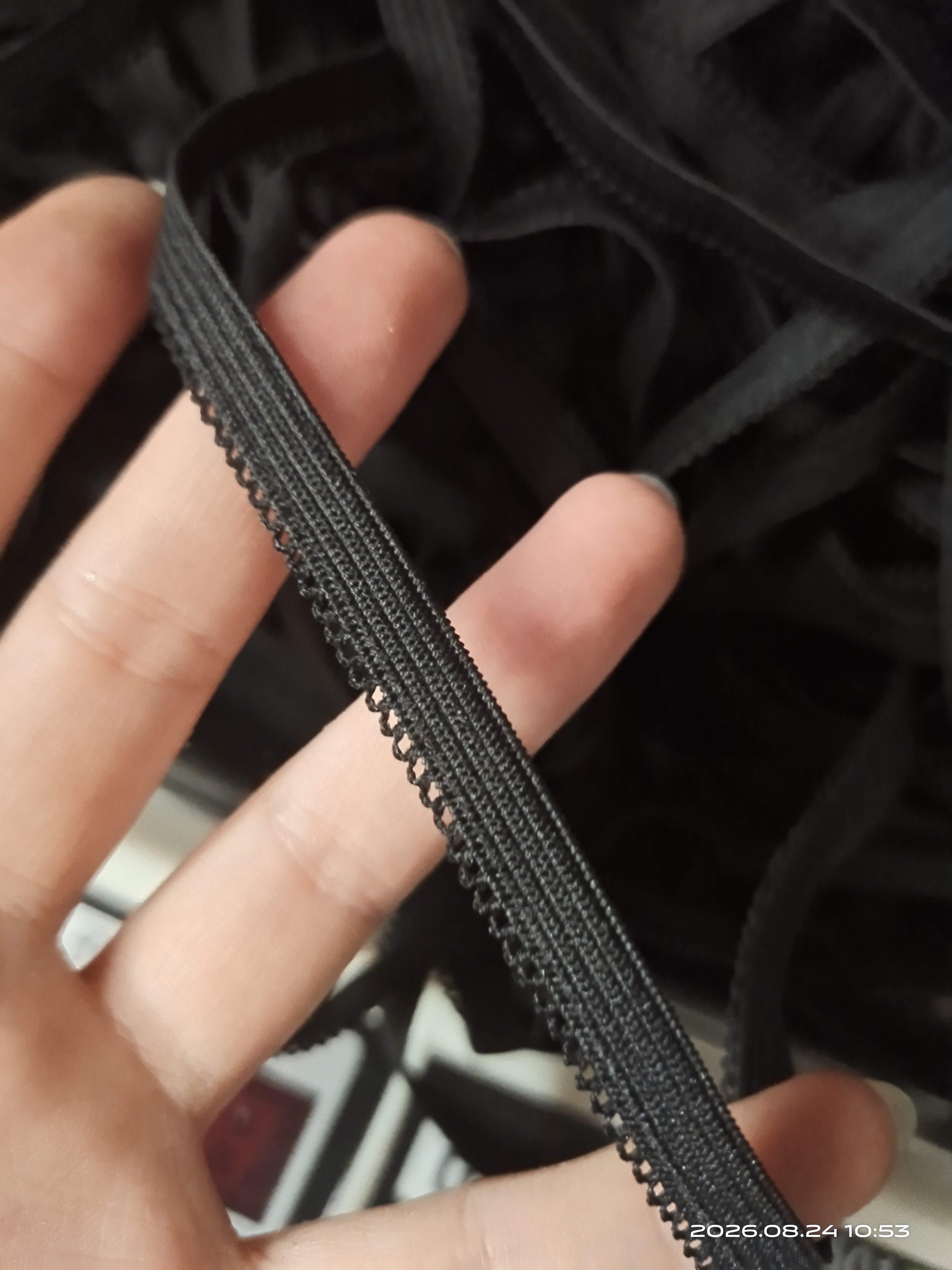 黑色单边牙边弹力花边松紧 内衣裙边服装服饰辅料手工DIY640克
