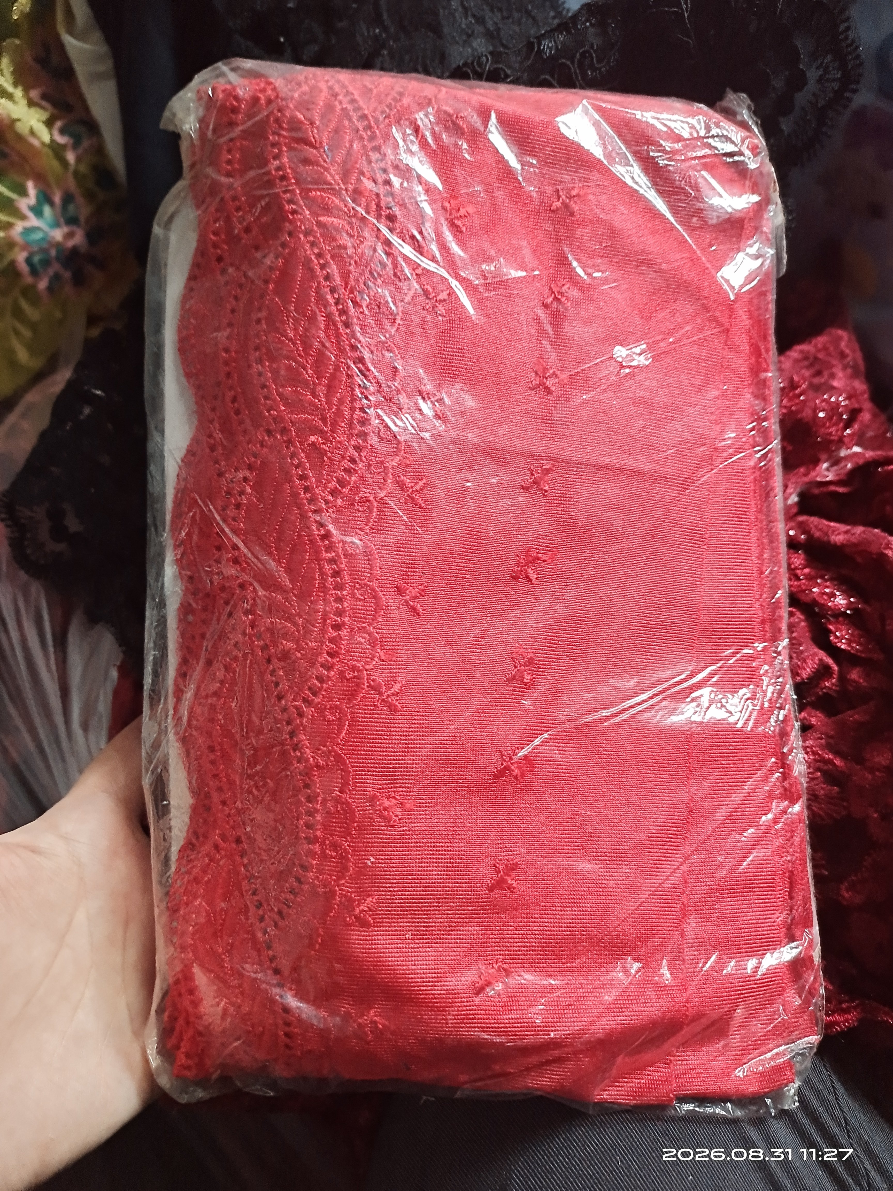 有色差红色单边刺绣布裙边发饰服装服饰辅料diy配件390克