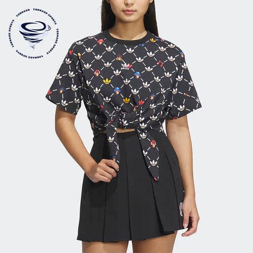 Adidas/阿迪达斯正品三叶草夏季女子印花运动短袖T恤IP1769
