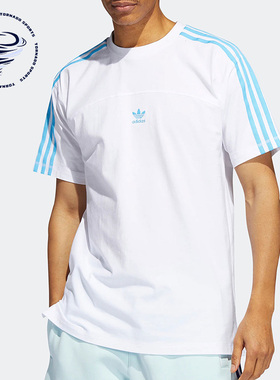 Adidas/阿迪达斯正品三叶草男子时尚圆领运动休闲透气短袖HC2100