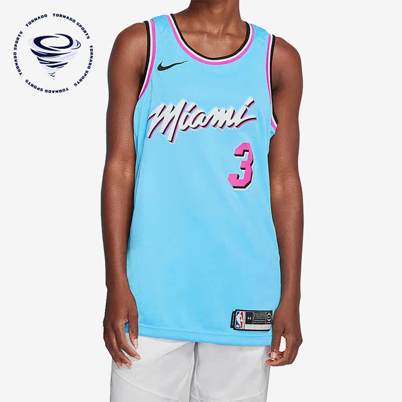 Nike/耐克正品韦德热火队3号男子透气篮球运动球衣AV4650-425