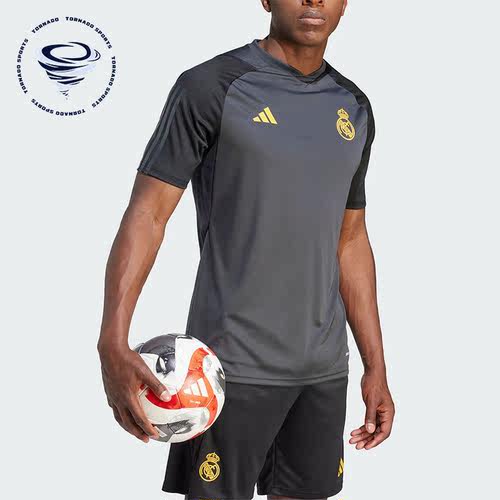 Adidas/阿迪达斯正品皇马男士足球训练运动修身短袖T恤IB0040