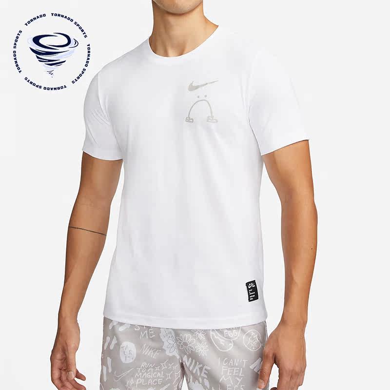 Nike/耐克正品夏季男女款休闲印花透气圆领短袖T恤AO0624-100
