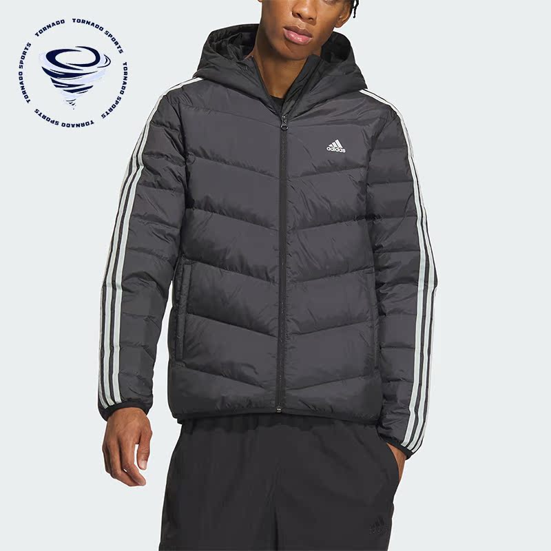 Adidas/阿迪达斯正品新款男子运动休闲连帽保暖羽绒服IK7601
