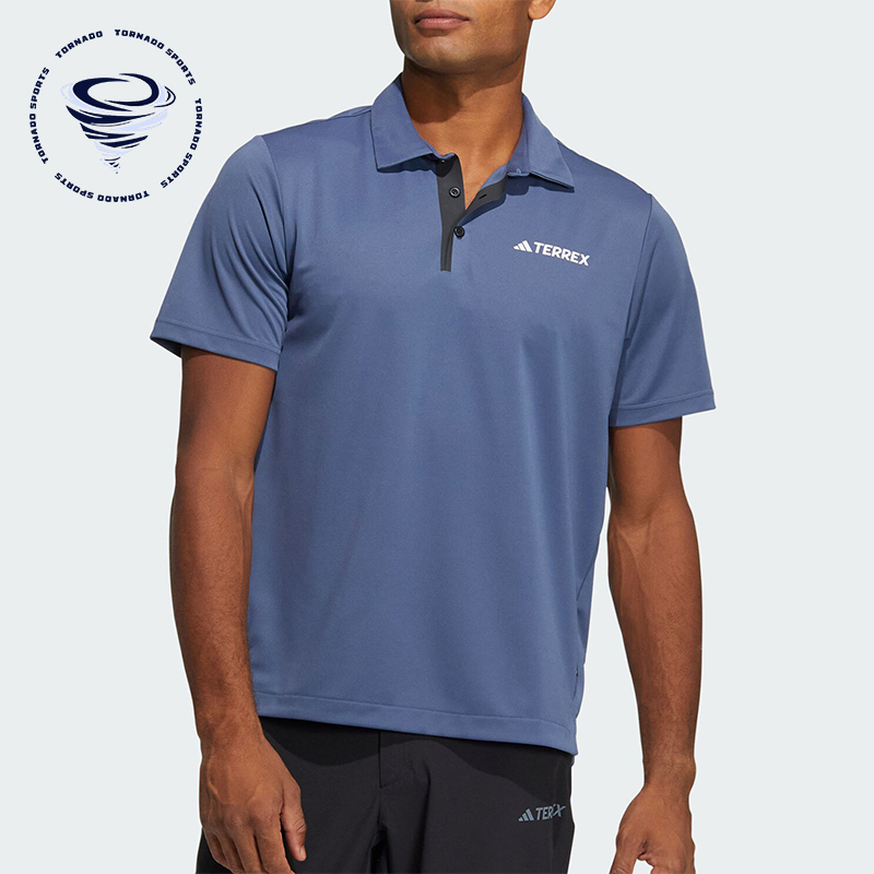 阿迪达斯男士户外运动POLO衫