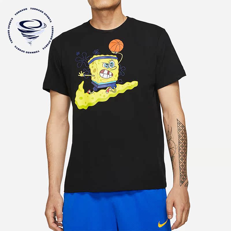 Nike/耐克正品Kyrie SpongeBob男子卡通印花短袖CD0949-010