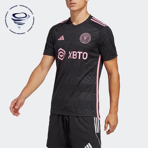 Adidas/阿迪达斯正品夏季男子迈阿密客场足球短袖球衣HI1888